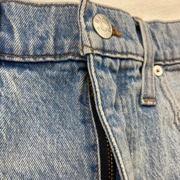 NWT Madewell Distressed Superwide-Leg Jeans Light Wash ND543 High-Rise Cropped - Picture 10 of 16